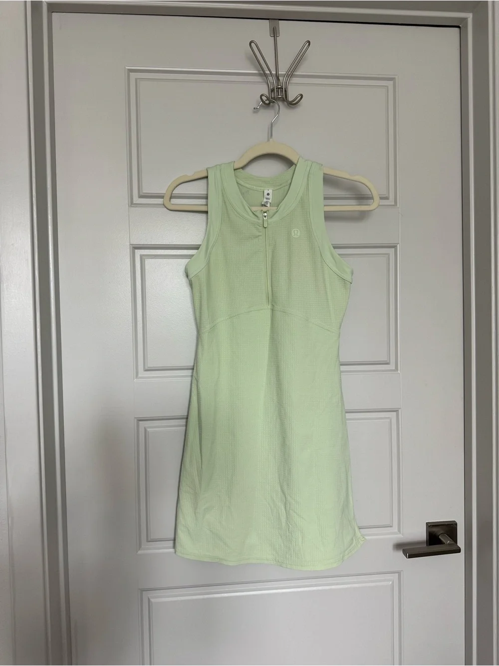 ❗️SOLD❗️Lululemon Light Green Athletic Zip-Front Tank Dress - Picture 1 of 5
